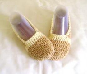 Unisex slippers beige cream wool slippers crochet slippers woman slippers home shoes cosy slippers man slippers
